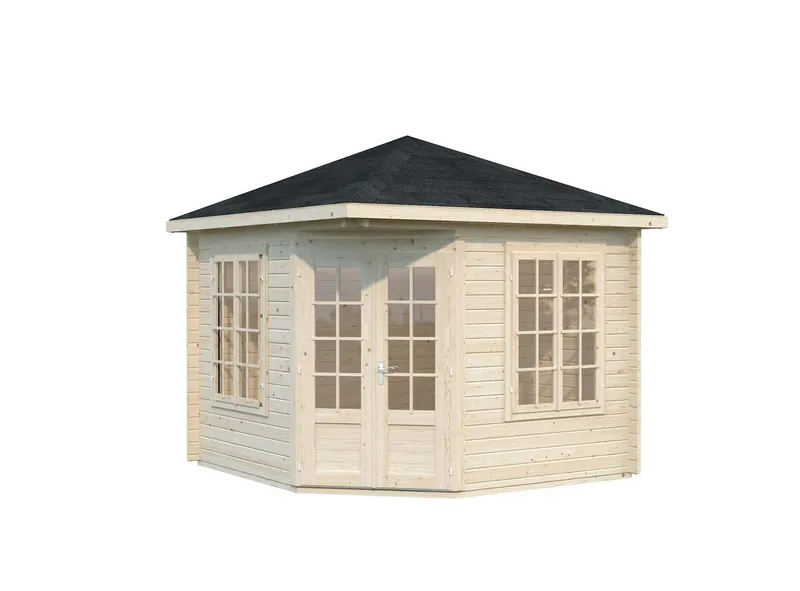 Palmako Melanie Lusthus 7,8 m²/inv. 6,9 m², med 44 mm vägg,, obehandlad