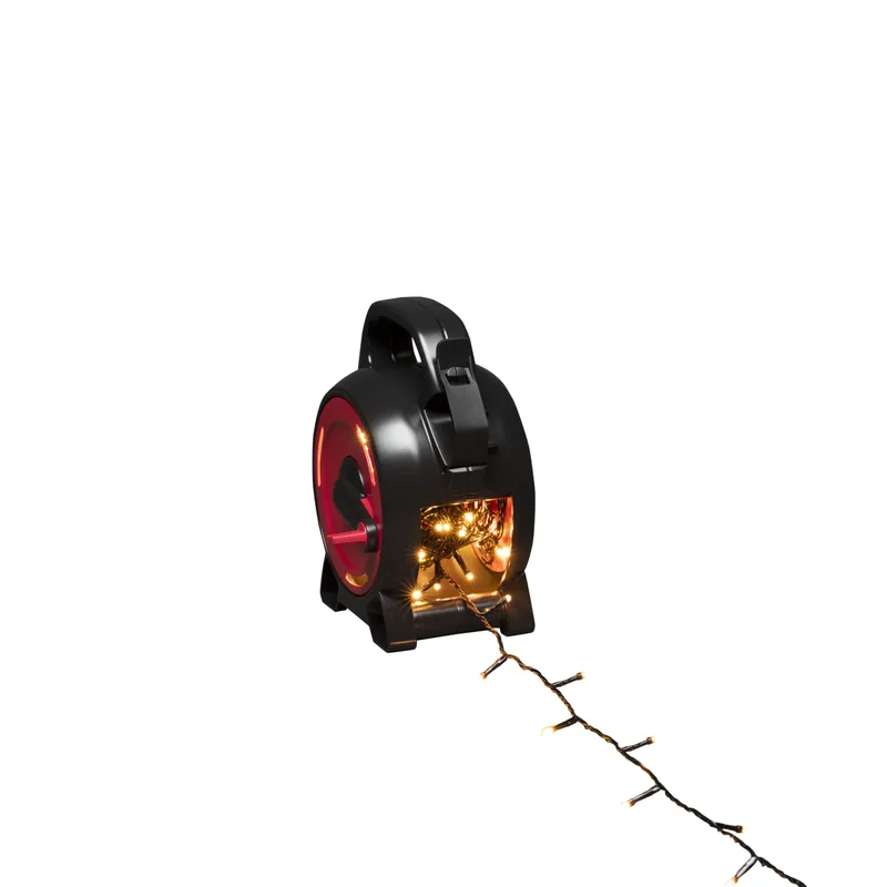 Konstsmide 3830-807 Sladdvinda amber, svart soft-kabel 6.93 m