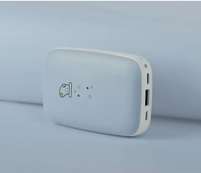 Mini Q Powerbank med handvärmarfunktion 10000 mAh – Blå