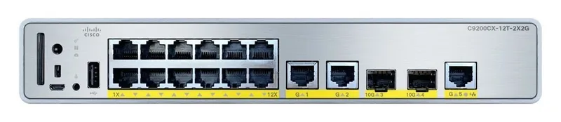 Cisco C9200cx-12t-2x2g-e Nätverksswitchar Hanterad Gigabit Ethernet (10/100/1000) Strömförsörjning Via Ethernet (poe) Stöd