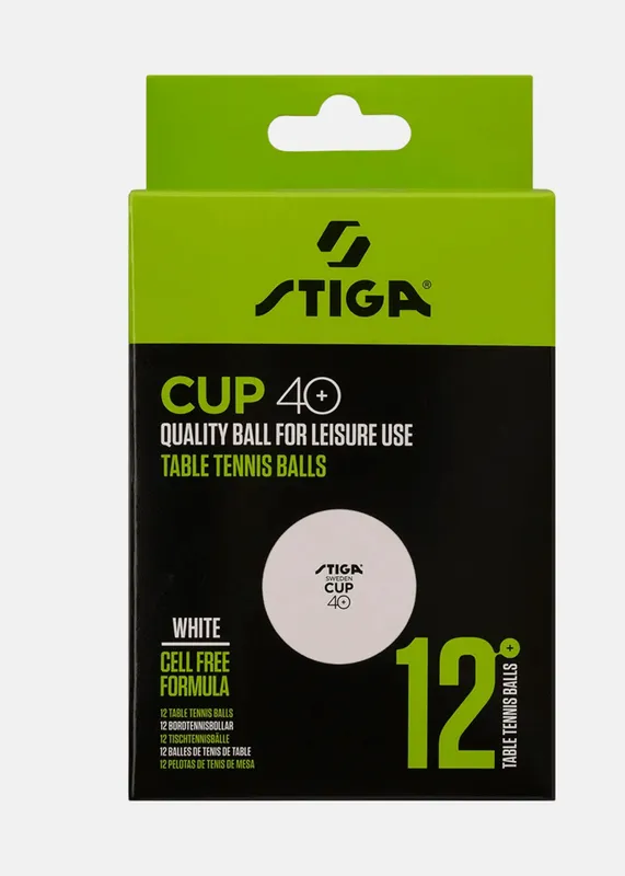 STIGA Pingisbollar 12-Pack Vita