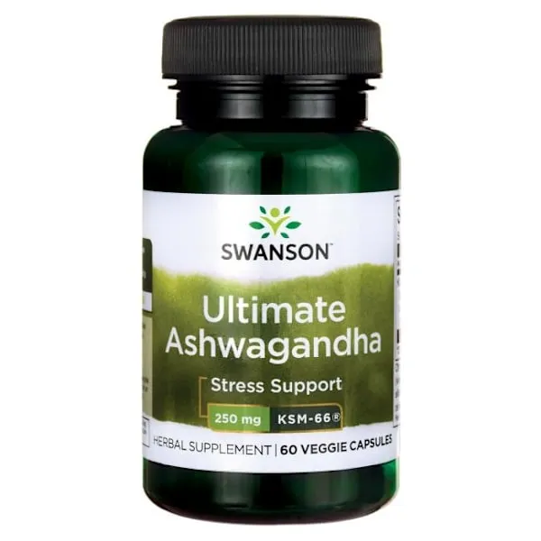 Swanson – Ultimate Ashwagandha KSM-66, 250 mg (60 vegkapslar)