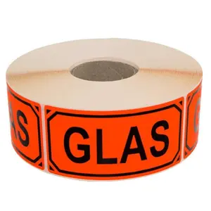 Varningsetikett Glas (text) 1000/RL
