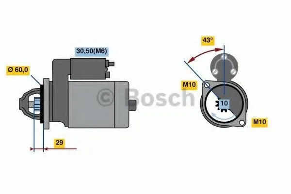 Startmotor BOSCH 0 986 021 800