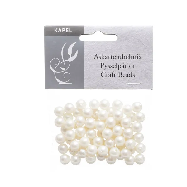 Hobby - Pärlor Crèmefärgad - 10mm, 80 st