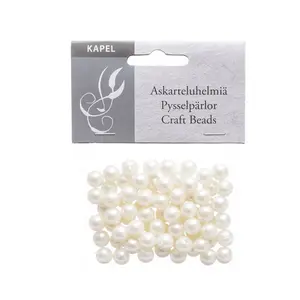 Hobby - Pärlor Crèmefärgad - 10mm, 80 st
