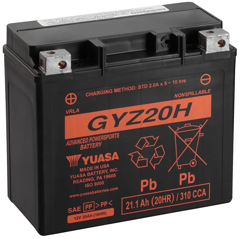 Yuasa GYZ20H Startbatteri 12V, 21,1 Ah