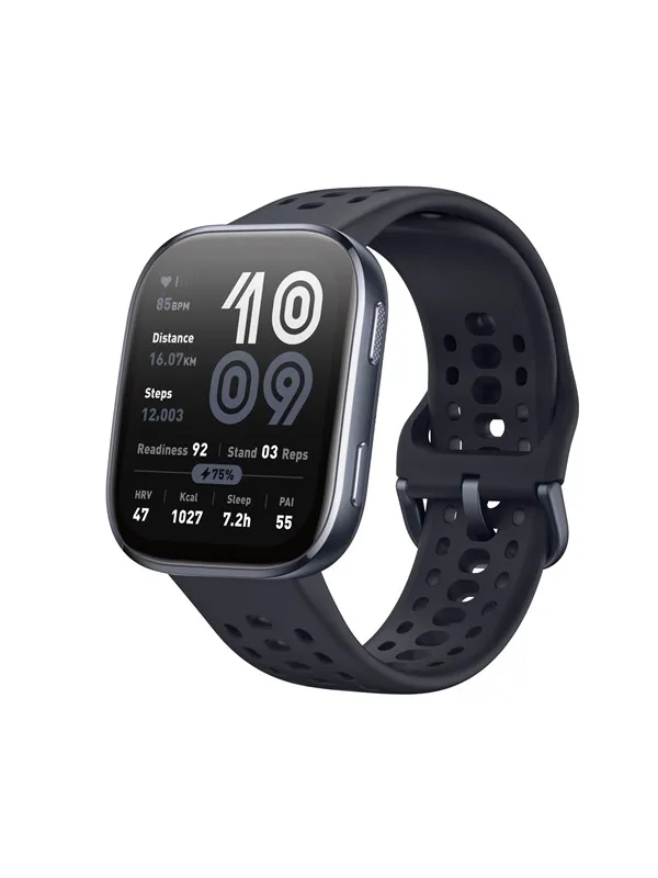 Amazfit Bip 6 Black 5 cm (1.97″) AMOLED Digital 390 x 450 pixlar Pekskärm Svart GPS