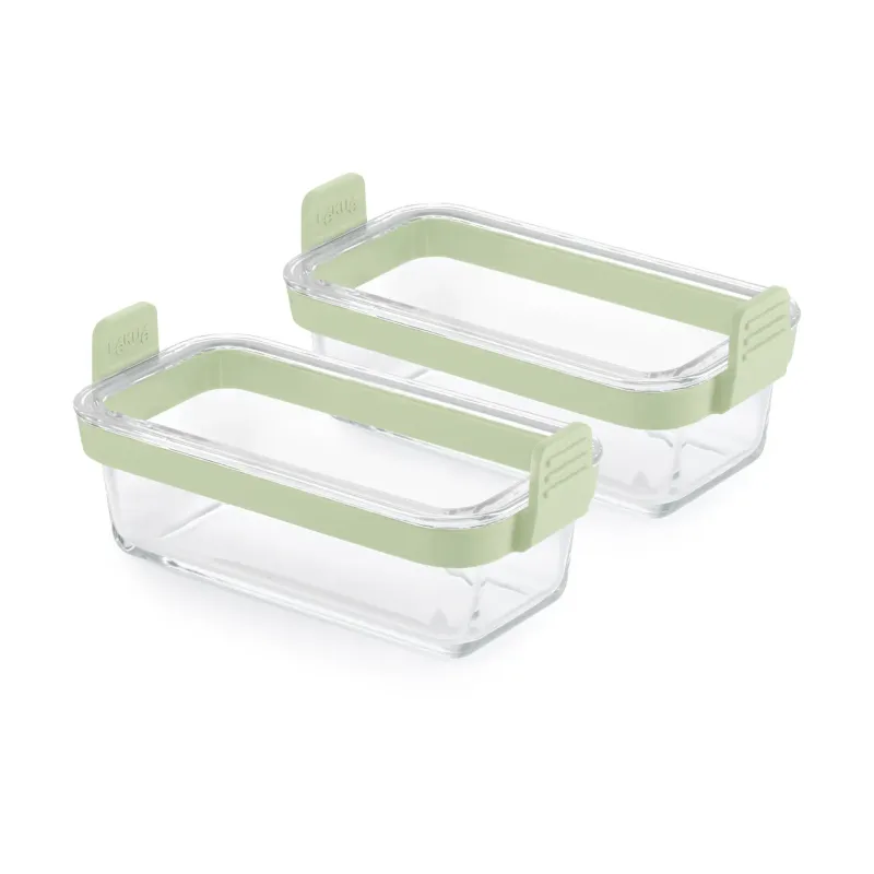 Lékué Lékué Air fryer rektangulär glasform 2-pack Transparent