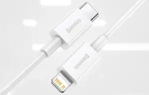 BASEUS USB-C till Lightning kabel 20W 2m - Vit