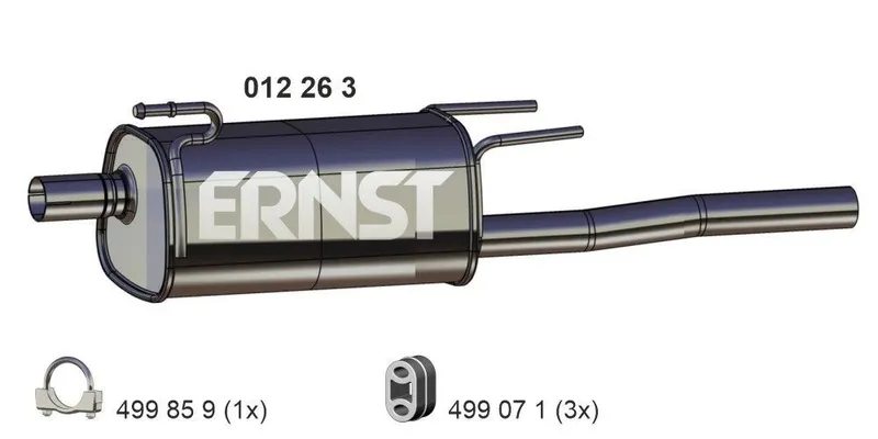 Bakre ljuddämpare ERNST 012263