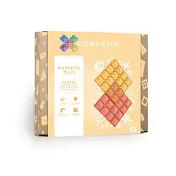 Connetix Magnetiska plattor - 2-Delar - Lemon & Peach