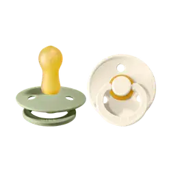 BIBS Colour Nappar - Stl. 2 - 2-pack - Rund - Sage/Ivory