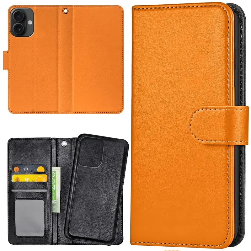 iPhone 16 – Plånboksfodral/Skal Orange
