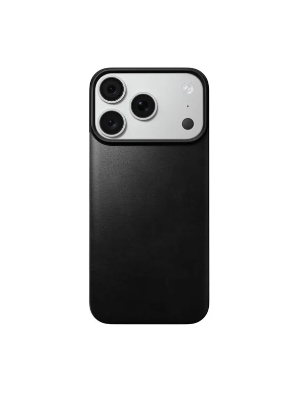 Nomad Magnetic Leather Back - black (Horween) - Magsafe - iPhone 18 Pro/17 Pro