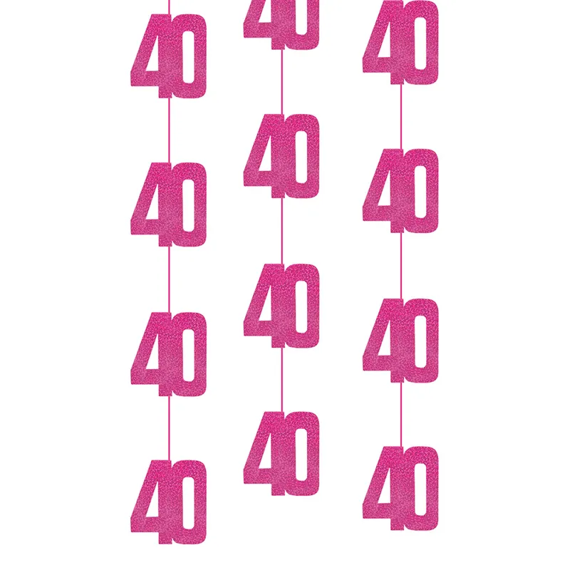 Hängande Dekorationer 40 Rosa – 6-pack