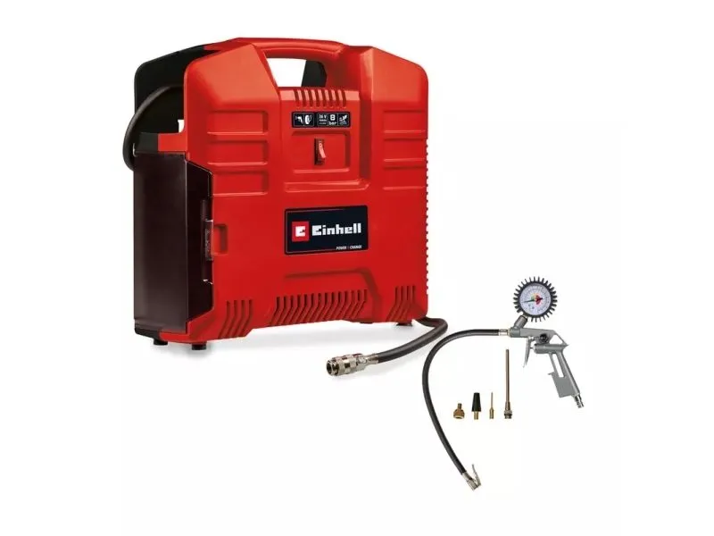Einhell TE-AC 36/8 Li OF set med bärbar, sladdlös kompressor 2×18 V utan batteri och laddare