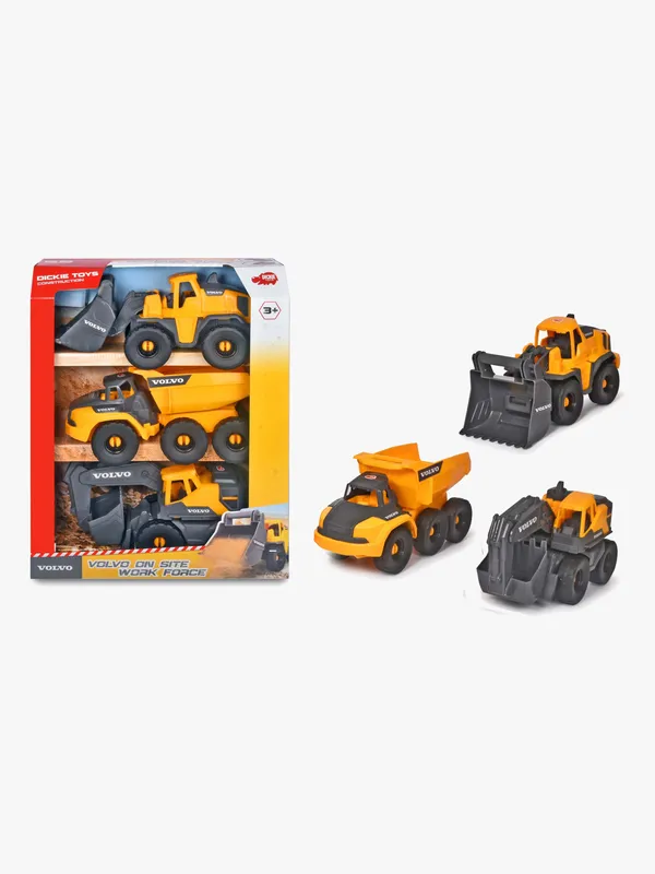 Dickie Toys 3-Pack Volvo Anläggningsfordon