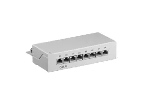 Patchpanel 8 portar Cat. 6