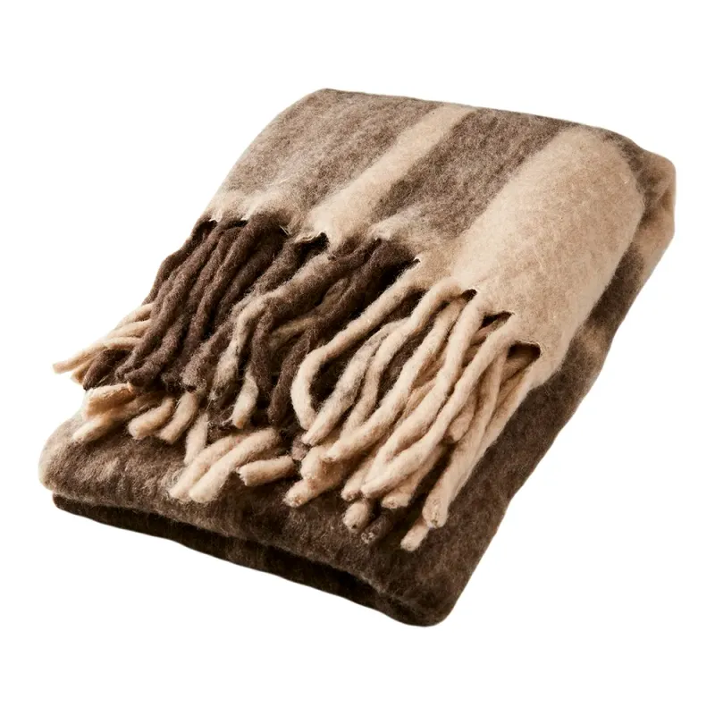 Affari of Sweden, FRASSE pläd brun/beige/grå