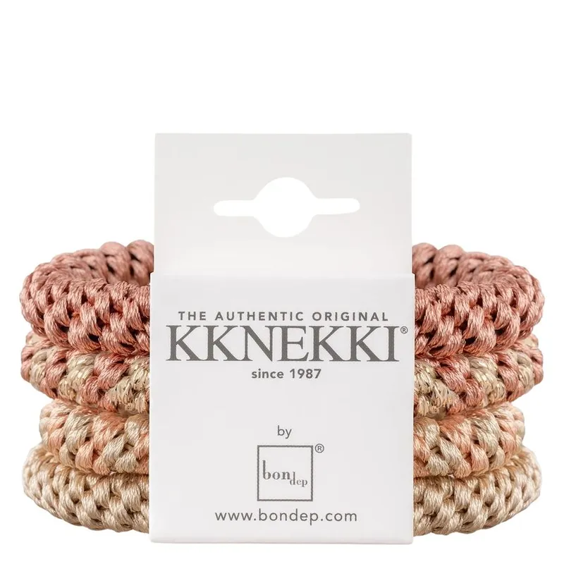 Kknekki Hårsnoddar - 4-pack - Rosa/Beige