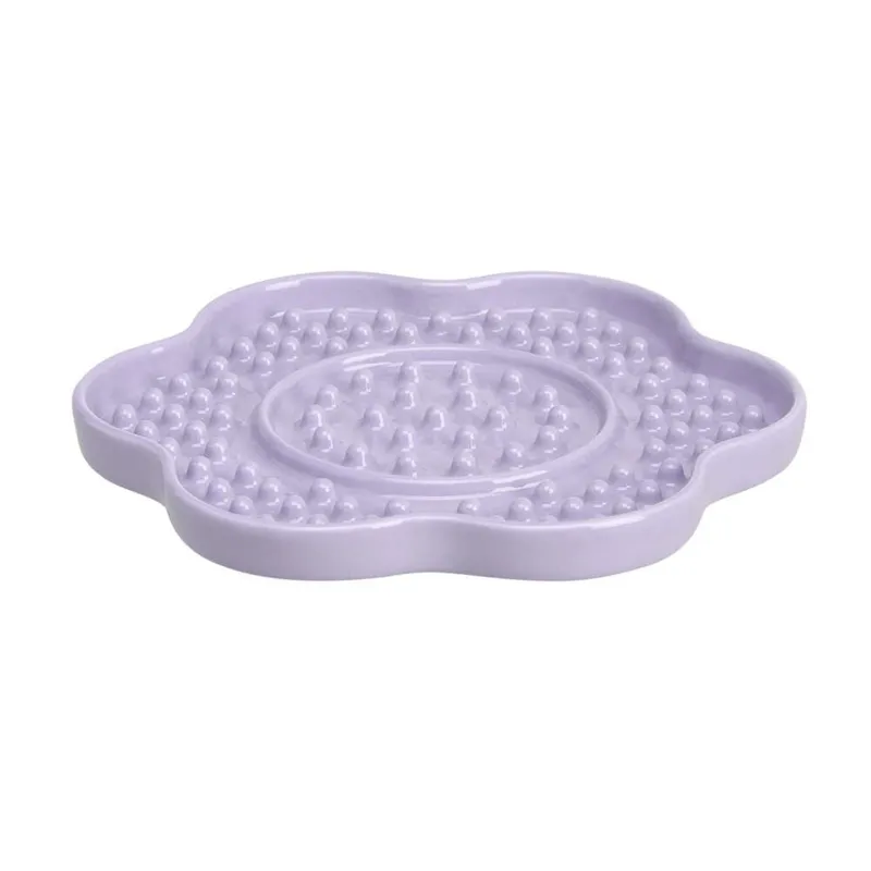 Little&Bigger Tasty Slickmatta i Keramik Lila Blomma 18 cm
