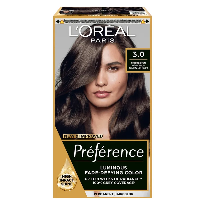 3 för 2 | L’Oréal Paris Préférence Permanent Hårfärg 3 Brasilia