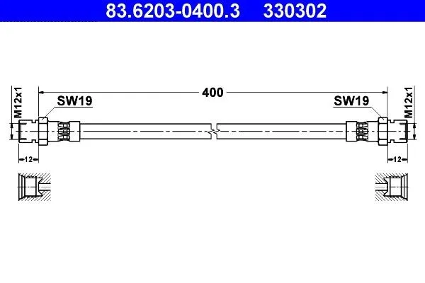 Bromsslang ATE 83.6203-0400.3