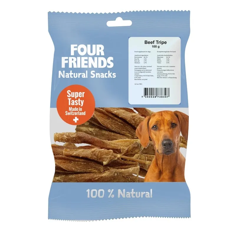 Hundgodis FourFriends Beef Tripe 100g