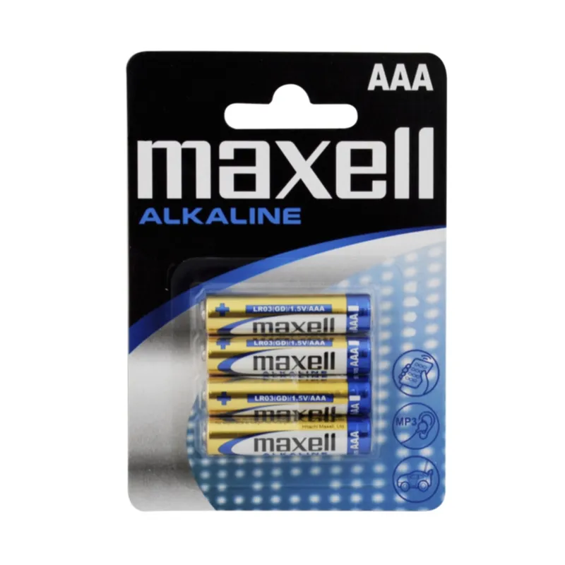 Maxell Alkaline, LR03 / AAA batterier, alkaliska, 1,5V, 4-pack