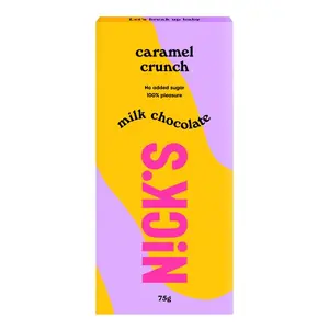 Nicks Milk Chocolate, Caramel Crunch, 75 g