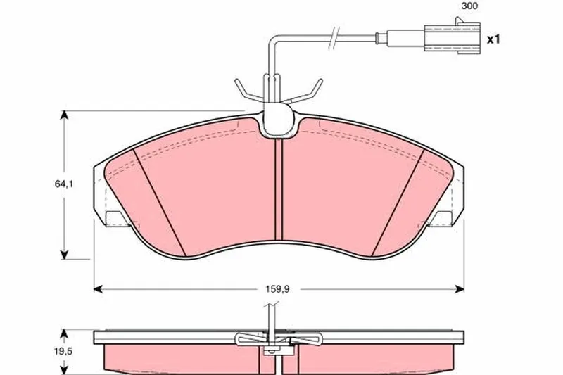 Bromsbelägg TRW GDB1426