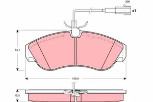 Bromsbelägg TRW GDB1426