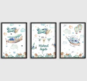 Posters - Plan och luftballonger / Set om 3