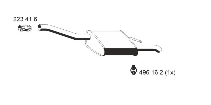 Bakre ljuddämpare ERNST 341097