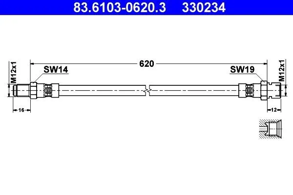 Bromsslang ATE 83.6103-0620.3
