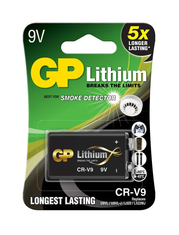 GP Batteries 9V lithiumbatteri CRV9SD-2U1, 1-pack