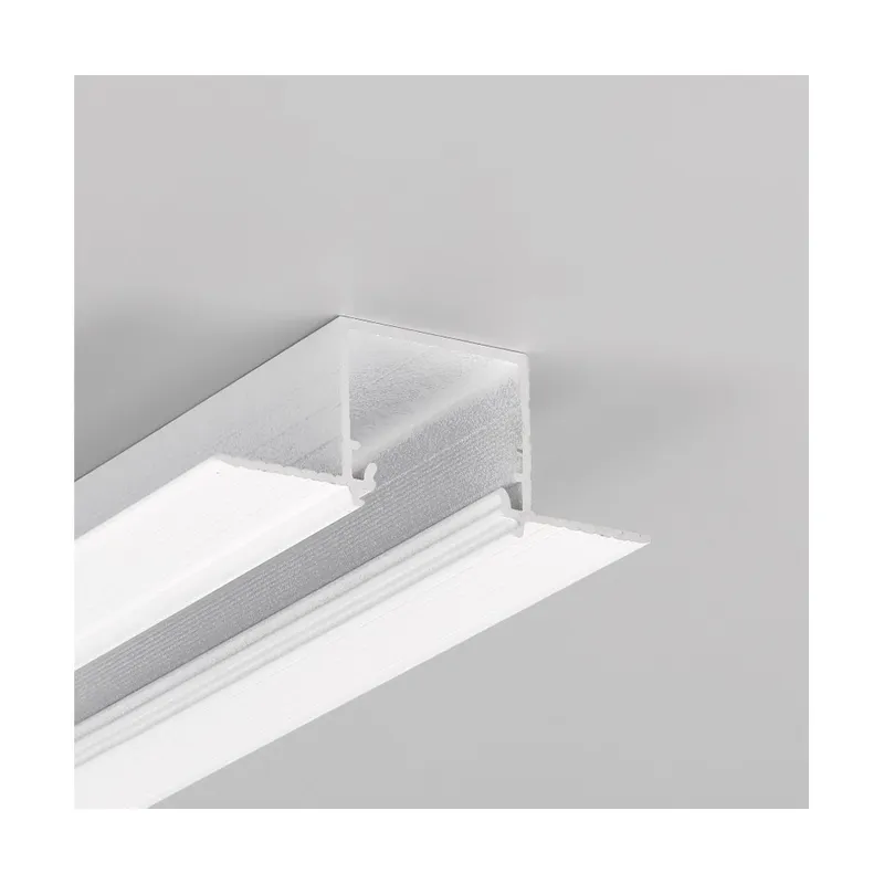 1m aluprofil LINEA-IN20 TRIMLESS EE7F – Vit lackerad, spackling, LED-skena