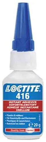 Loctite 416 Cyanoakrylatlim 20 g, för plast med längre fixeringstid