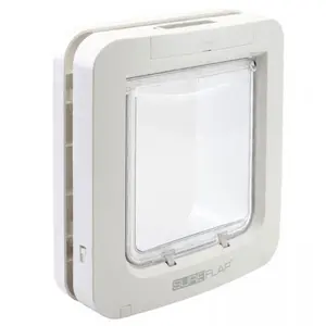 Sureflap Kattlucka med Microchip Vit