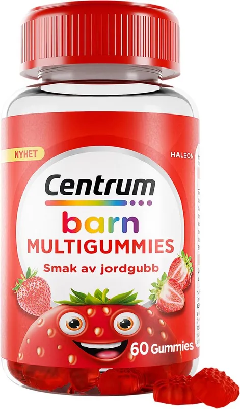 Centrum Barn Multigummies Jordgubb 60 tuggtabletter