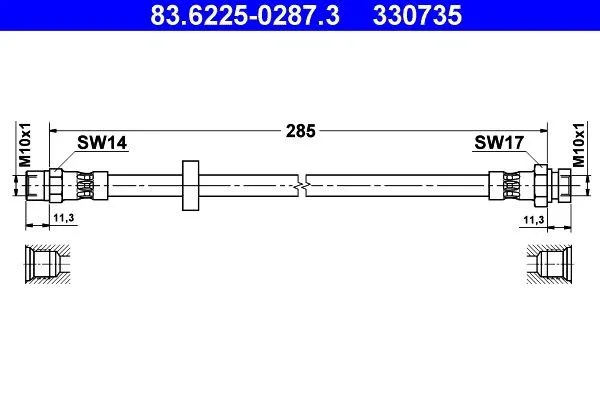 Bromsslang ATE 83.6225-0287.3