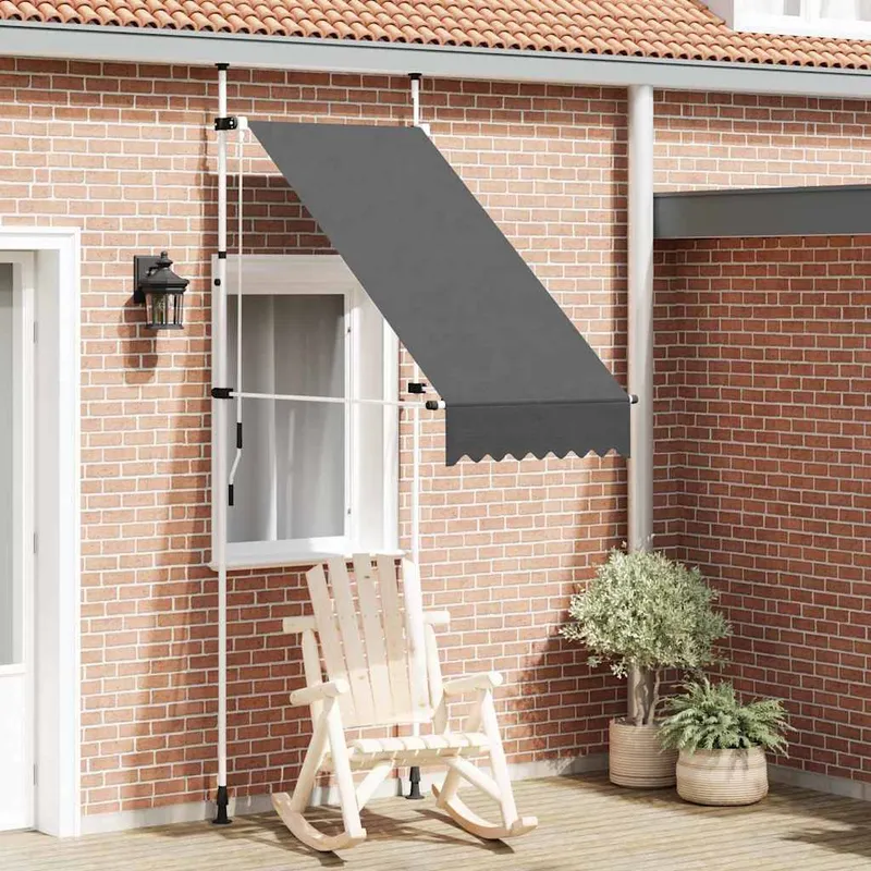 vidaXL Markis manuellt infällbar 100 cm antracit