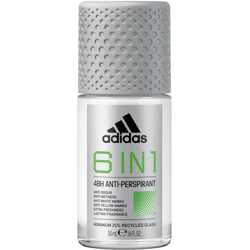 Adidas 6-in-1 6 in Anti-Perspirant 1 Roll On For Men 50 ml