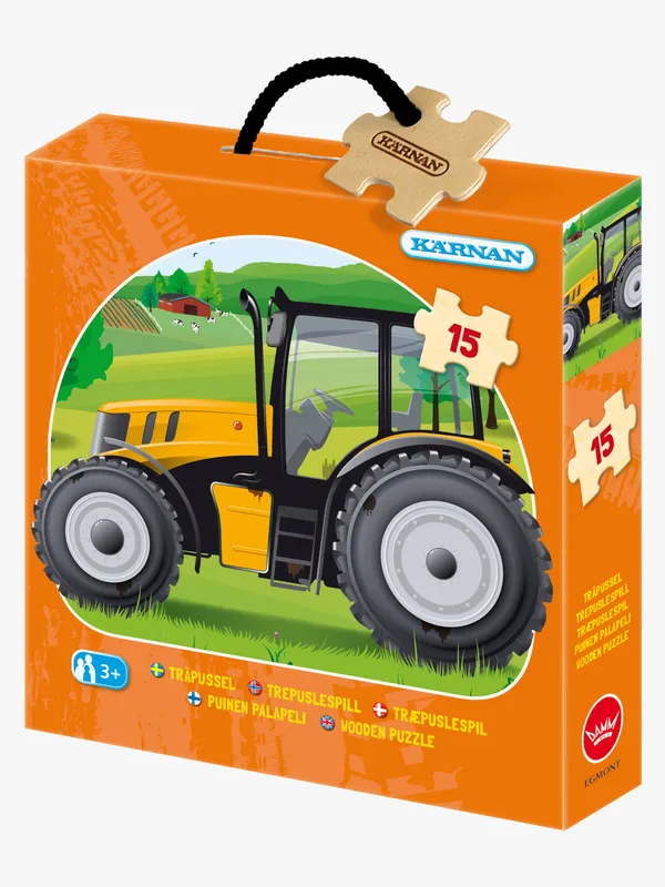 Träpussel Traktor 15 Bitar Kärnan