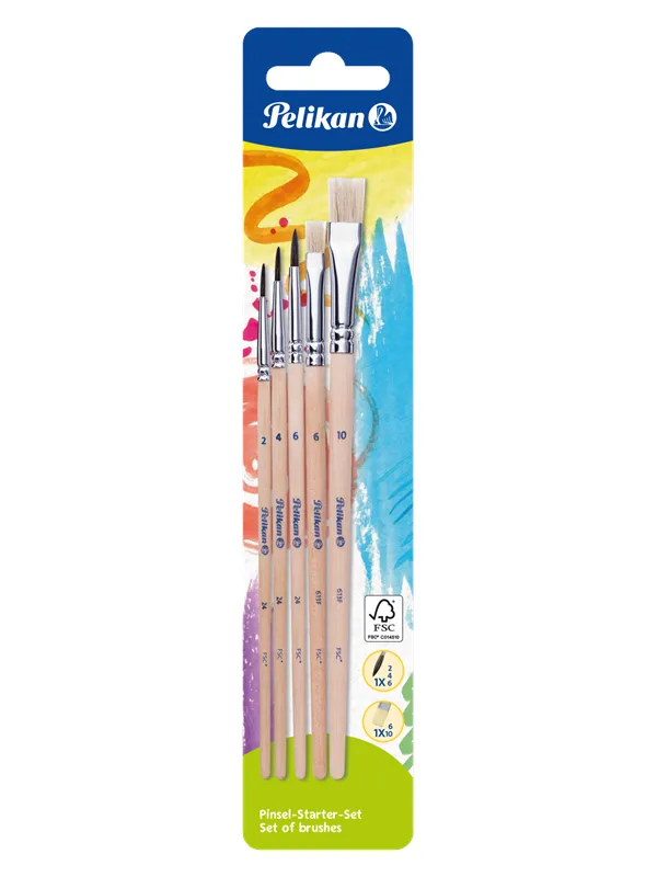 Pelikan Pelikan Träpensel-Startset 5 Storleker