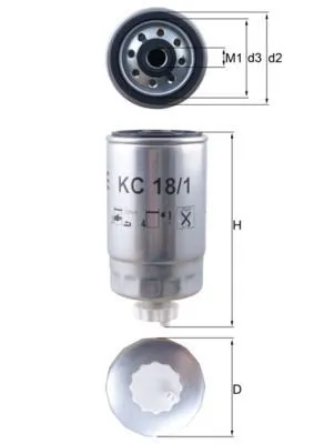 Bränslefilter MAHLE KC 18/1