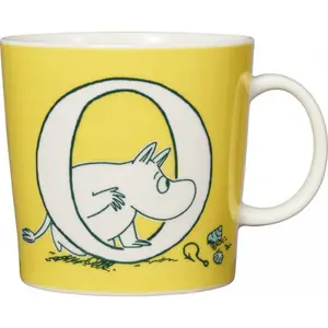 Arabia - Mumin / Moomin - ABC - O - Stor Mugg 40 CL - Gul Design Tove Jansson
