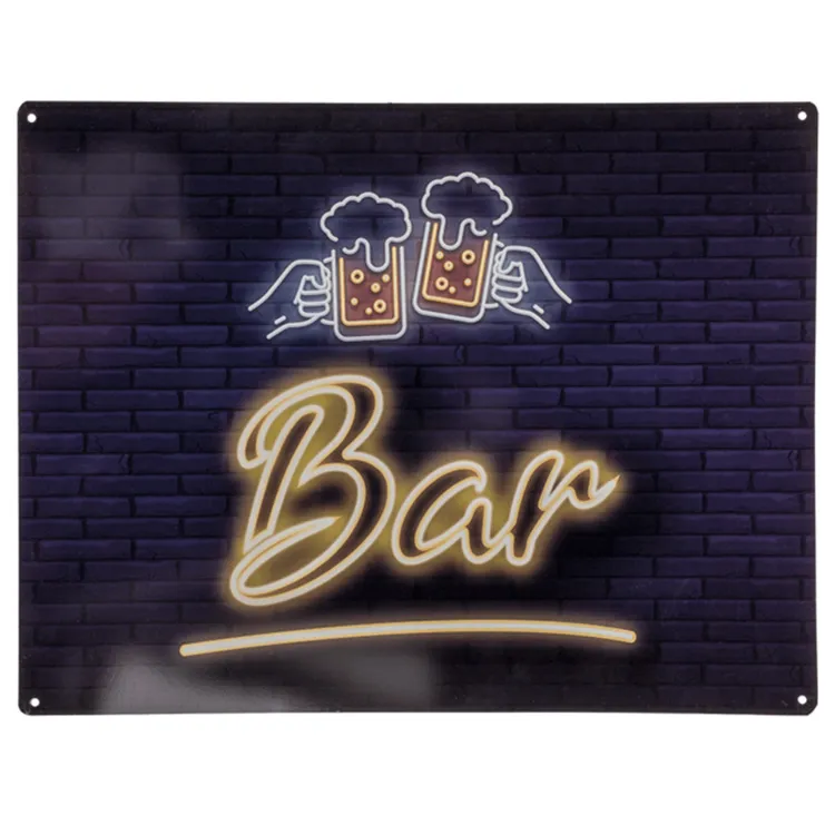 Metallskylt ”Bar” 30x40cm