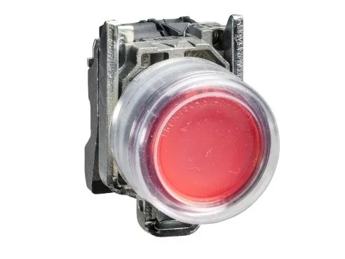 Schneider Electric Harmony push button complete with spring return in red and t